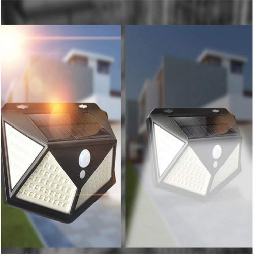 Ηλιακό φωτιστικό τοίχου με ανιχνευτή κίνησης 114 LED.