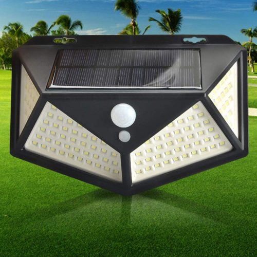 Ηλιακό φωτιστικό τοίχου με ανιχνευτή κίνησης 114 LED.