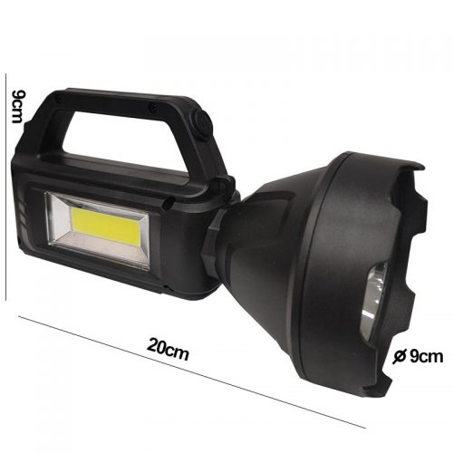 Ισχυρός ηλιακός επαναφορτιζόμενος πολυλειτουργικός φακός.