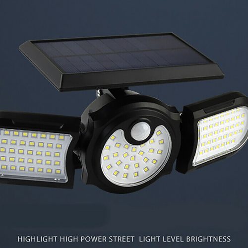 Τριπλός ηλιακός προβολέας με 112 LED, ανιχνευτή κίνησης και κάλυψη 270° SH-1260A.