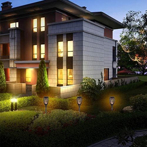 Ηλιακό φωτιστικό LED με εφέ φλόγας εξωτερικού χώρου τύπου δάδας 50cm.