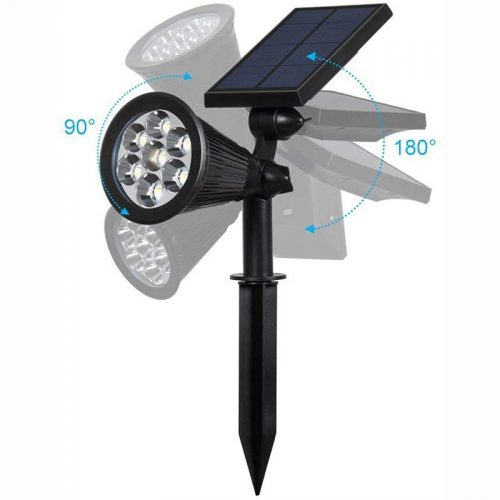 Πολύχρωμο ηλιακό αδιάβροχο φωτιστικό εξωτερικού χώρου με 7 LED RGB.