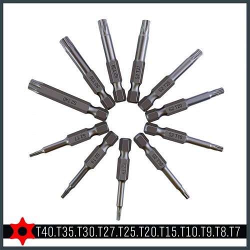 Σετ μύτες TORX με τρύπα 11 τεμαχίων 50mm.