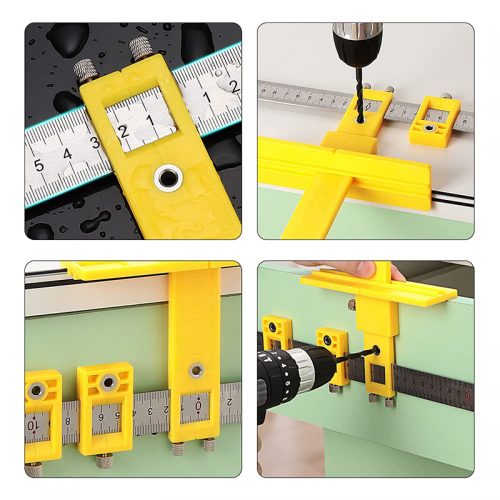 Ρυθμιζόμενος οδηγός τρυπήματος για τοποθέτηση σε πόμολα ντουλάπια συρτάρια.