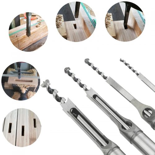 Σετ τρυπάνια ξύλου για τετράγωνες τρύπες 4 τεμαχίων.