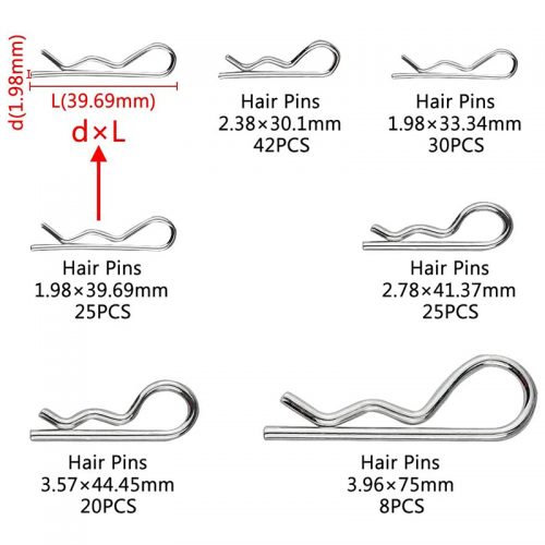 Ασφάλειες τύπου περόνη Snap-Clip σετ 150 τεμαχίων.