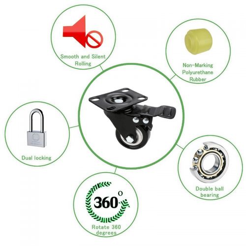 Ρόδα 1,5 ίντσας με φρένο.