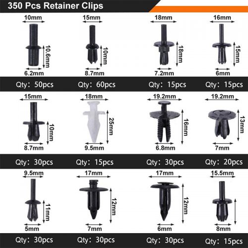 Σετ κλιπς ταπετσαρίας 350 τεμαχίων για BMW , BENZ , FORD , VW , VOLVO , TOYOTA , MAZDA , GM.