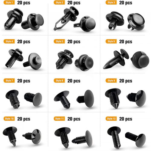 Σετ κλιπς ταπετσαρίας 240 τεμαχίων για FORD , TOYOTA , HONDA , BMW , CRYSLER , BUICK , BENZ , SUBARU , SUZUKI.