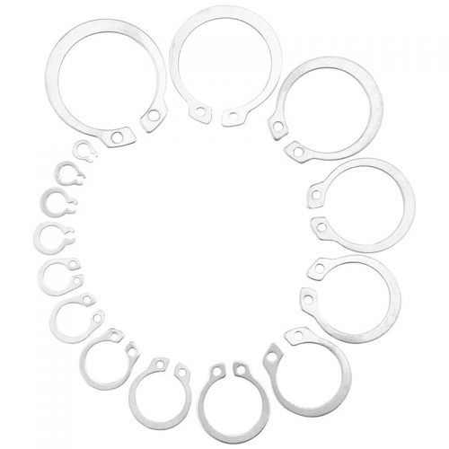 Ασφάλειες SNAP RING, μετρικές, εξωτερικές, ανοξείδωτο ατσάλι σετ 265 τεμαχίων.