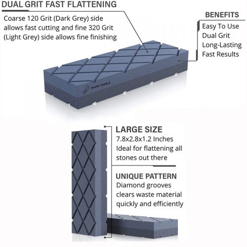 Πέτρα λείανσης για πέτρες ακονίσματος 20X7X2,8 εκατοστά 120/320 SHARP PEBBLE.