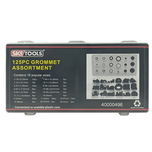 0 -RING, ροδέλες & τάπες σετ 125 τεμαχίων SKS/TOOLS 40000496.