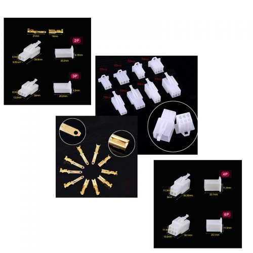 Υποδοχές τερματικού 2.8mm 2, 3, 4, 6pin σετ 380 τεμαχίων.