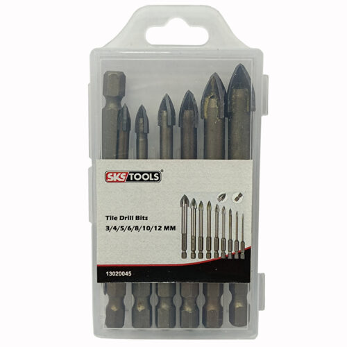 Σετ τρυπάνια γυαλιού , πλακιδίων τετράκοπα 7 τεμαχίων.