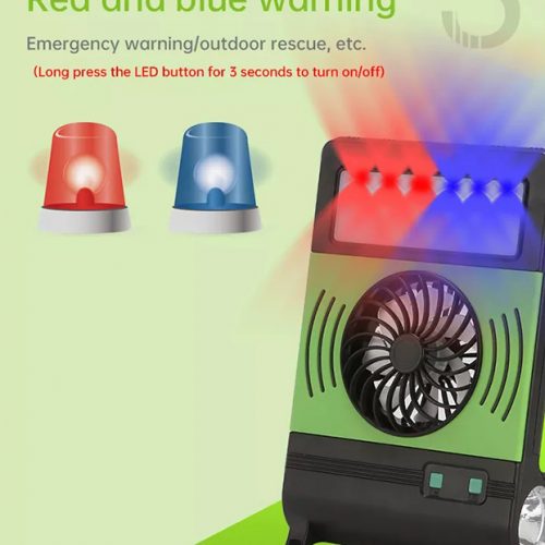 Mini Ηλιακό Σύστημα Φωτισμού LED & Φόρτισης με Ανεμιστήρα, Φακό, Φωτιστικό SOS & Φωτοβολταϊκό Πάνελ.