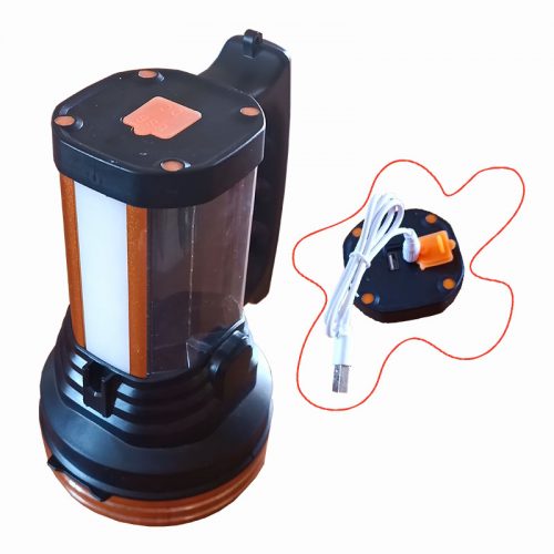 Πολυλειτουργικός φακός προβολέας SOLAR με πλαϊνό φωτισμό COB LED & POWER BANK 500W.