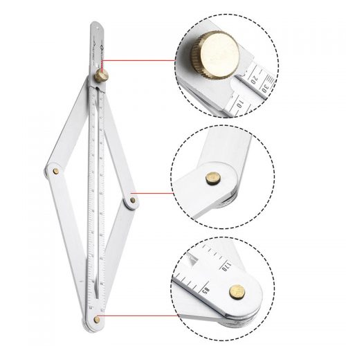Εργαλείο μέτρησης πολλαπλών γωνιών, ρυθμιζόμενο μοιρογνωμόνιο από κράμα αλουμινίου.