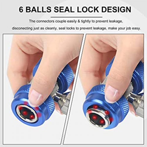 Ταχυσύνδεσμοι υψηλής & χαμηλής πίεσης για πλήρωση φρέον.