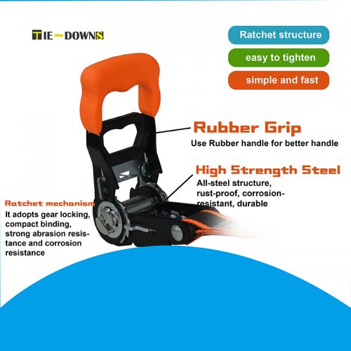 Σετ με δύο ιμάντες πρόσδεσης με καστάνια και γάντζους 25mm X 3,6m.