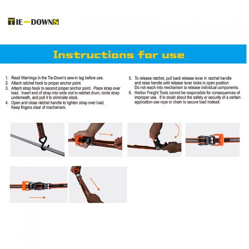 Σετ με δύο ιμάντες πρόσδεσης με καστάνια και γάντζους 25mm X 3,6m.