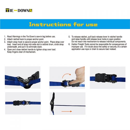 Ιμάντας πρόσδεσης με καστάνια και δύο γάτζους 25mm X 4,25 m.