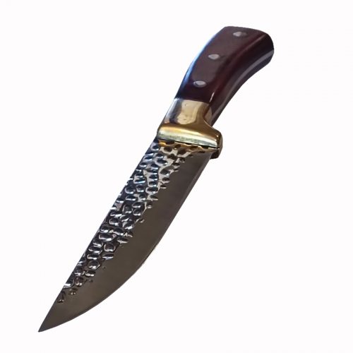 Μαχαίρι κυνηγιού σφυρήλατο με θήκη νίκελ 15 εκατοστά.