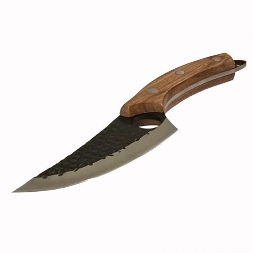 Μαχαίρι σφυρήλατο από ανοξείδωτο ατσάλι & δερμάτινη θήκη.