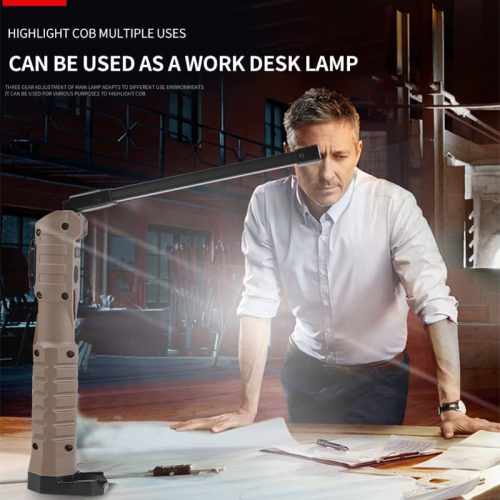 180° Περιστρεφόμενη ράβδος, φως εργασίας COB Μαγνητικός γάντζος φακός διπλής όψης LED αναδιπλούμενο κόκκινο φως επιθεώρησης αυτοκινήτου μικρός.