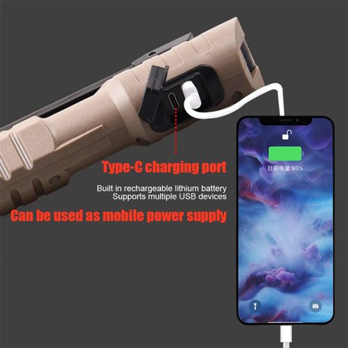 180° Περιστρεφόμενη ράβδος, φως εργασίας COB Μαγνητικός γάντζος φακός διπλής όψης LED αναδιπλούμενο κόκκινο φως επιθεώρησης αυτοκινήτου μικρός.