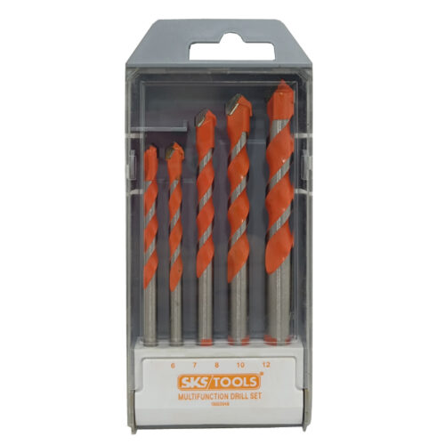 Πολυχρηστικά τρυπάνια , καρβιδίου YG6 , με τριγωνικό στέλεχος σετ 5 τεμαχίων, SKS TOOLS 13020048.