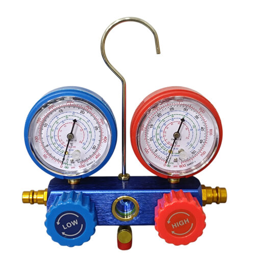 Σετ κάσα μανόμετρων διπλή με σωλήνες πλήρωσης και ταχυσύνδεσμους για R410A ,R32, R134A , R404A, SKS TOOLS 50000003.