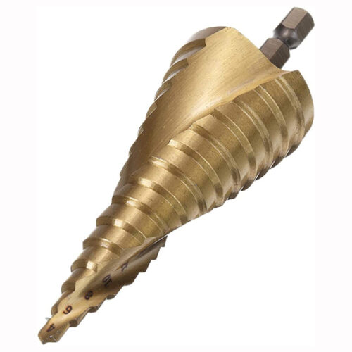 Σετ 3 κωνικών τρυπανιών με επικάλυψη τιτανίου.