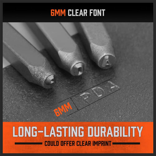 Σετ πόντες γράμματα - νούμερα λατινικά 37 τεμαχίων 6 mm.