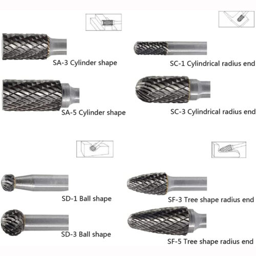 Φρεζάκια καρβιδίου 6mm σετ 8 τεμαχίων.