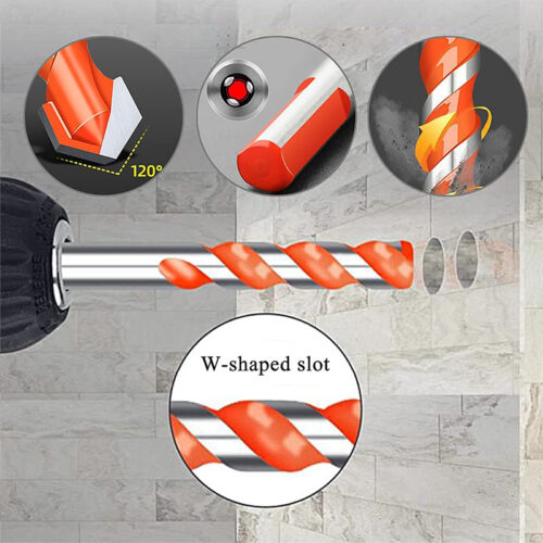 Πολυχρηστικά τρυπάνια , καρβιδίου YG8 , με τριγωνικό στέλεχος σετ 5 τεμαχίων.