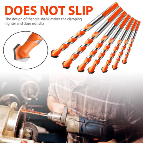 Πολυχρηστικά τρυπάνια , καρβιδίου YG8 , με τριγωνικό στέλεχος σετ 5 τεμαχίων.