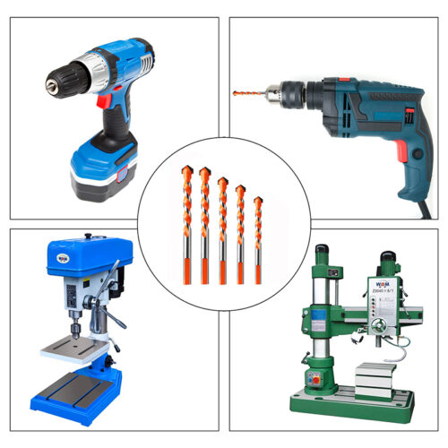 Πολυχρηστικά τρυπάνια , καρβιδίου YG8 , με τριγωνικό στέλεχος σετ 5 τεμαχίων.
