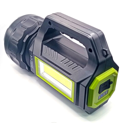 Πολυλειτουργικός φακός προβολέας φορτιζόμενος USB & ηλιακός 37000080.