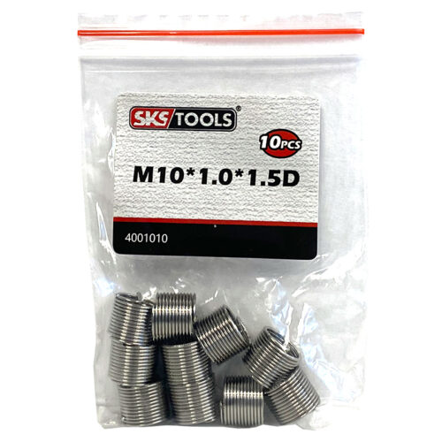 Σπειρώματα ανταλλακτικά Μ10 x 1,0 x 1,5D σετ 10 τεμαχίων SKS TOOLS 4001010.