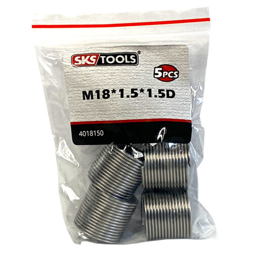 Σπειρώματα ανταλλακτικά 18 x 1,5 x 1,5D σετ 5 τεμαχίων SKS TOOLS 4018150.