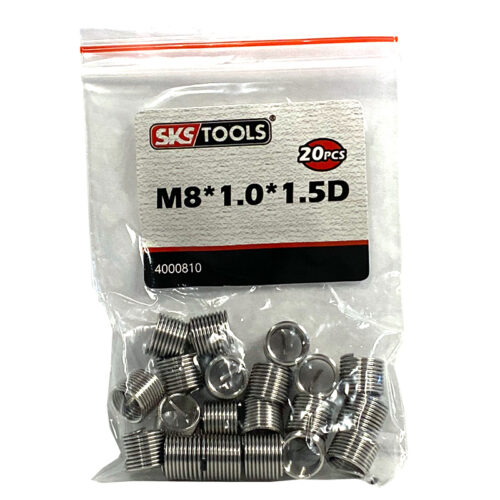 Σπειρώματα ανταλλακτικά Μ8 x 1,0 x 1,5D σετ 20 τεμαχίων SKS TOOLS 4000810.