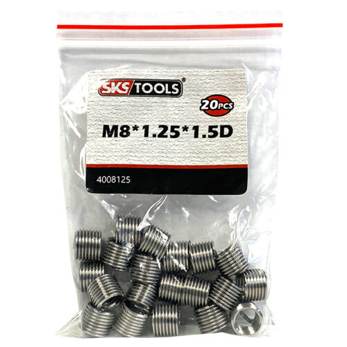 Σπειρώματα ανταλλακτικά 8 x 1,25 x 1,5D σετ 20 τεμαχίων SKS TOOLS 4008125.