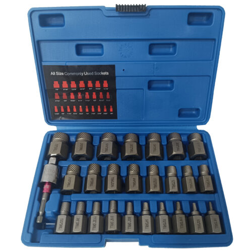 Εξολκείς χαλασμένων βιδών σετ 27 τεμαχίων 1/8” – 7/8”, SKS TOOLS 40000634.