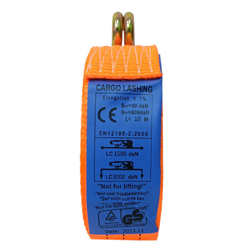 Ιμάντας πρόσδεσης με καστάνια 50mm – 10M με πιστοποίηση 3000Kg, SKS TOOLS 40000632.