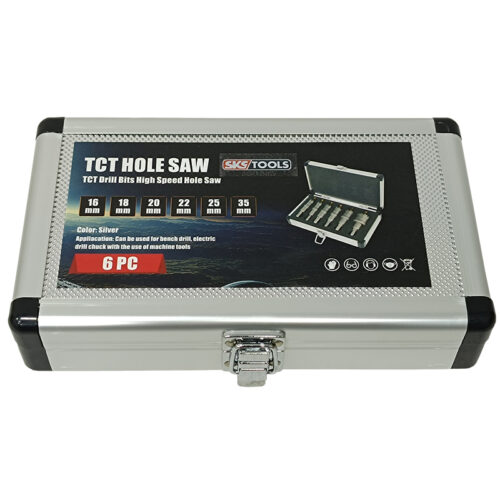 Σετ ποτηροτρύπανα INOX TCT καρβιδίου 6 τεμαχίων 16 - 35 mm, SKS TOOLS 12020051.
