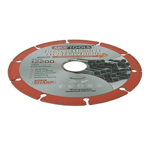Διαμαντόδισκος κοπής μετάλλων με 10 δόντια, Ø 125 SKS TOOLS 40000723.