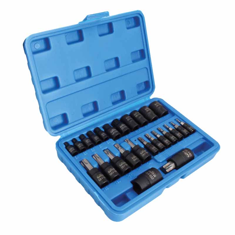 Μύτες καρυδάκια & καρυδάκια θυληκά TORX αέρος σετ 25 τεμαχίων.